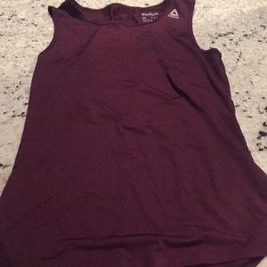 Reebok Plum Sleeveless Shirt with Mesh Cutout